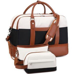 Weekender Bags for Women Overnight Bag Large Canvas Travel Duffel Bag with Shoe